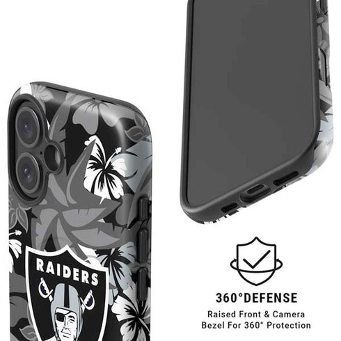 NFL Las Vegas Raiders Tropical Print iPhone 16 Magsafe Impact Case